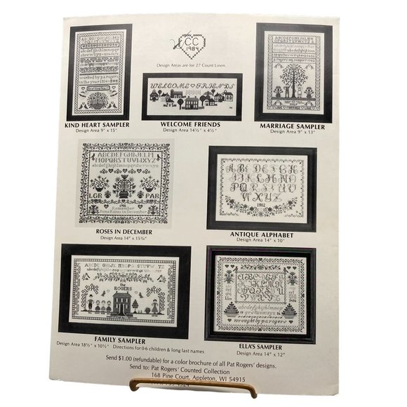 Vintage Cross Stitch Patterns, Change of Heart by Pat Rogers, Counted Collection - Picture 2 of 2